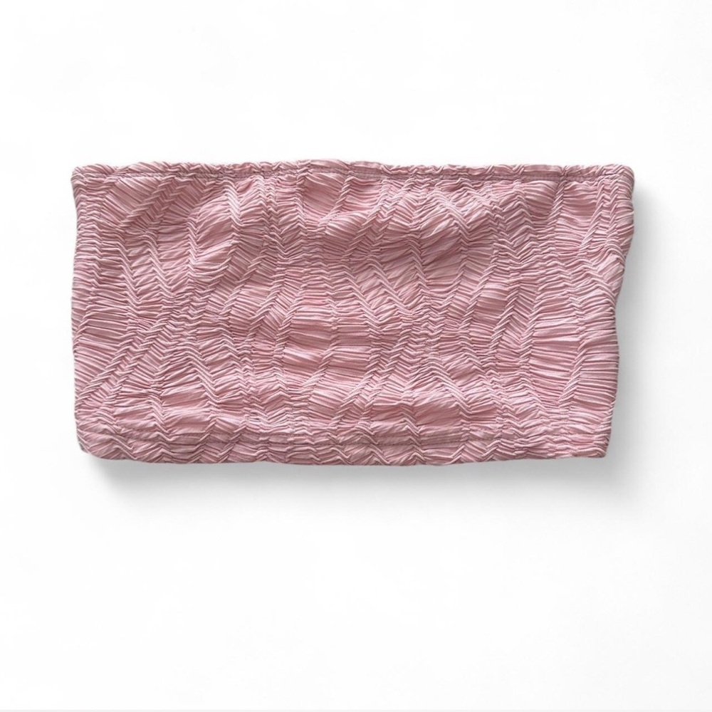 Pink Textured Tube Top
